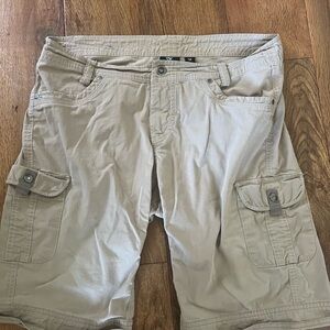 Womens Tan Cargo Shorts- Kuhl size 12